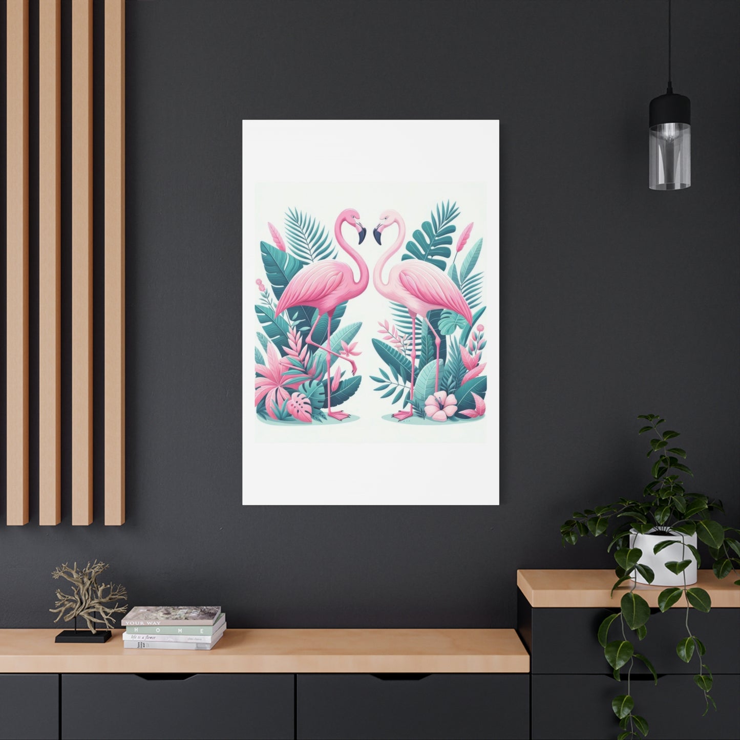 Flamingo Light Pink Love Wall Art & Canvas Prints