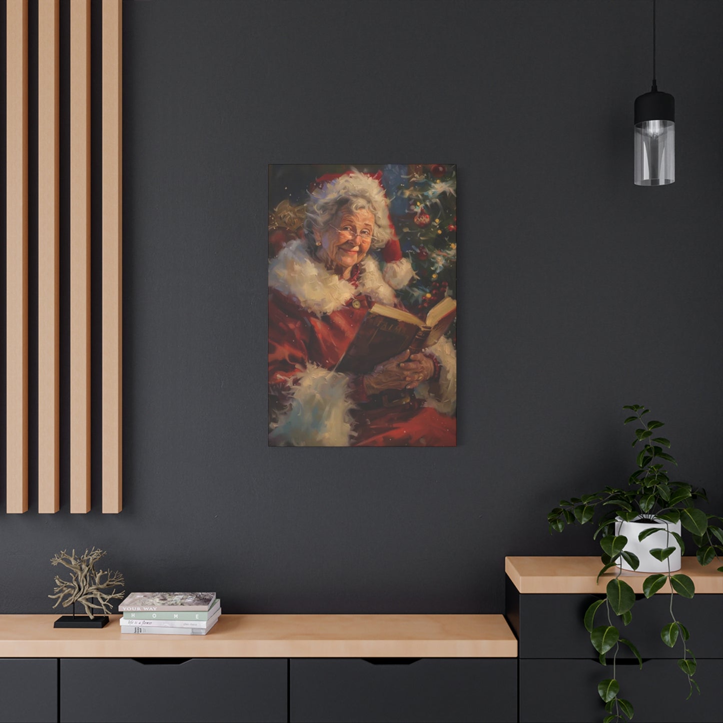 Grandma At Christmas Reading Book Wall Art & Canvas Prints