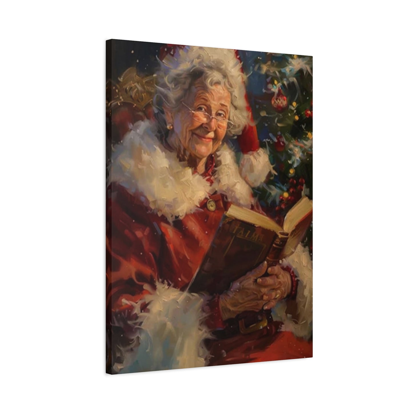 Grandma At Christmas Reading Book Wall Art & Canvas Prints