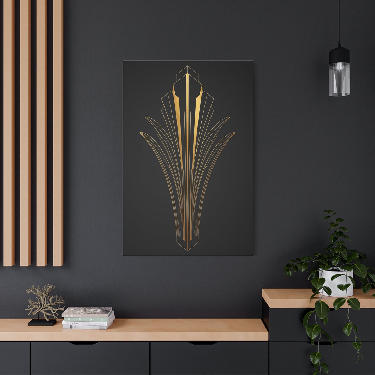 Art Deco Crown Radiance Wall Art & Canvas Prints