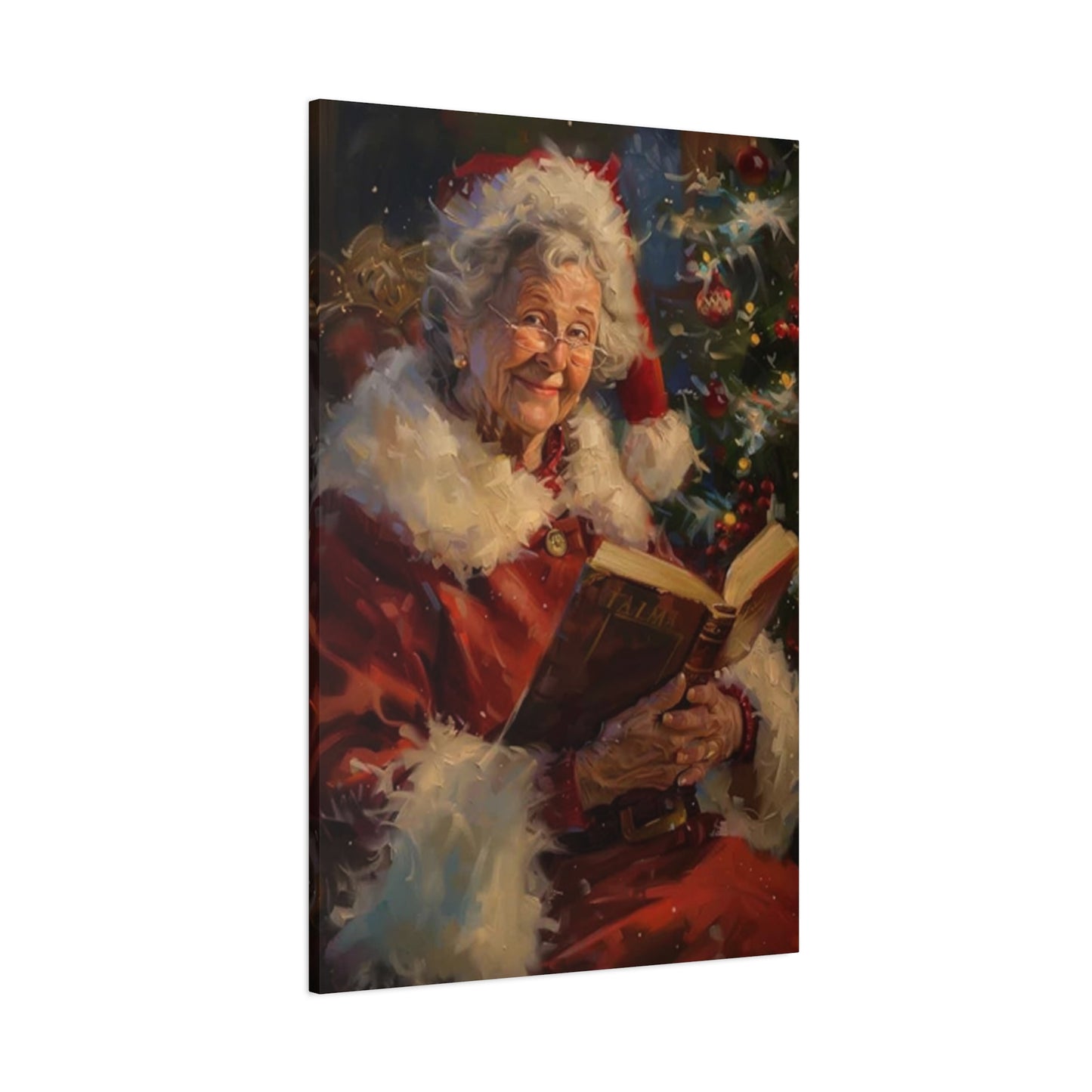 Grandma At Christmas Reading Book Wall Art & Canvas Prints