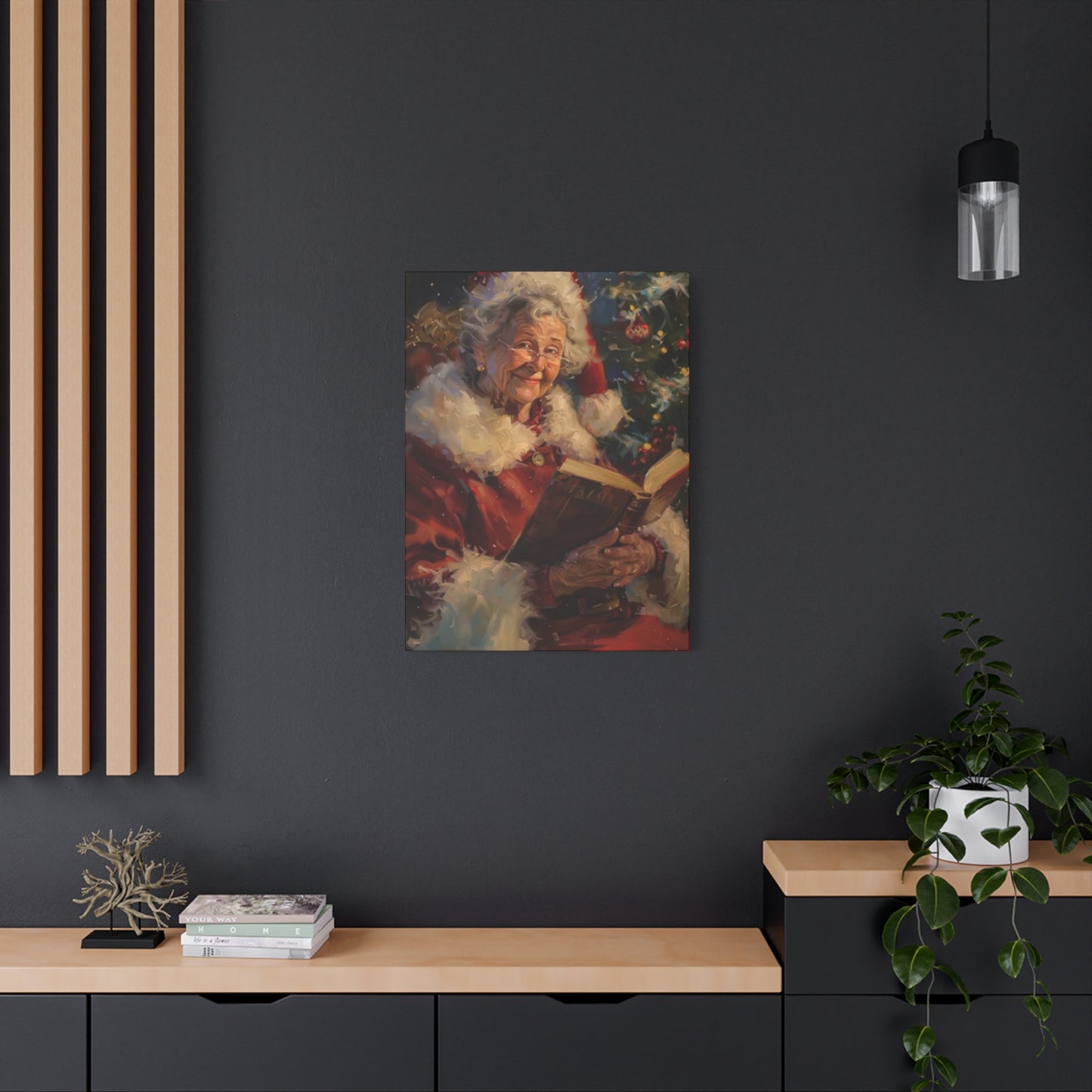 Grandma At Christmas Reading Book Wall Art & Canvas Prints