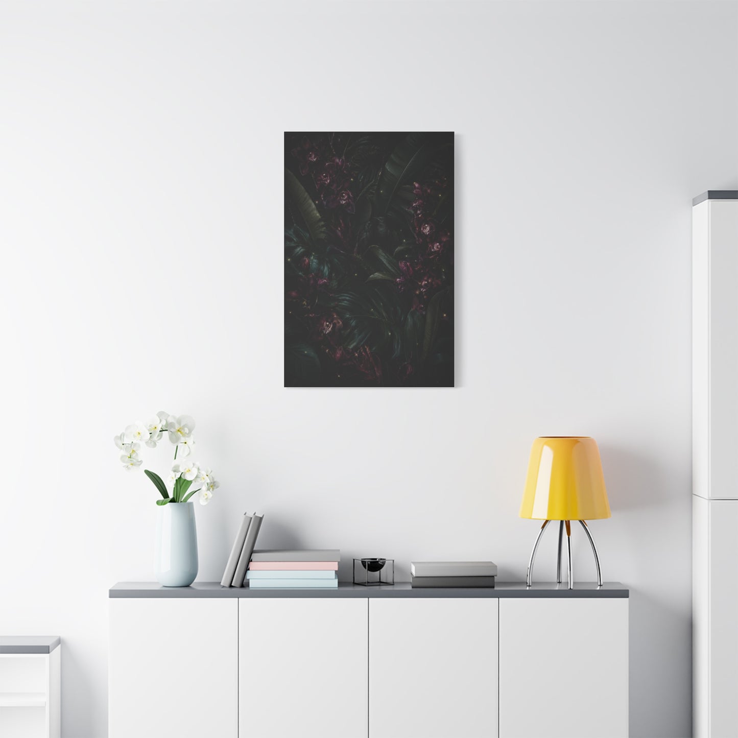 Tropical Noir Orchid Midnight Romance Wall Art & Canvas Print