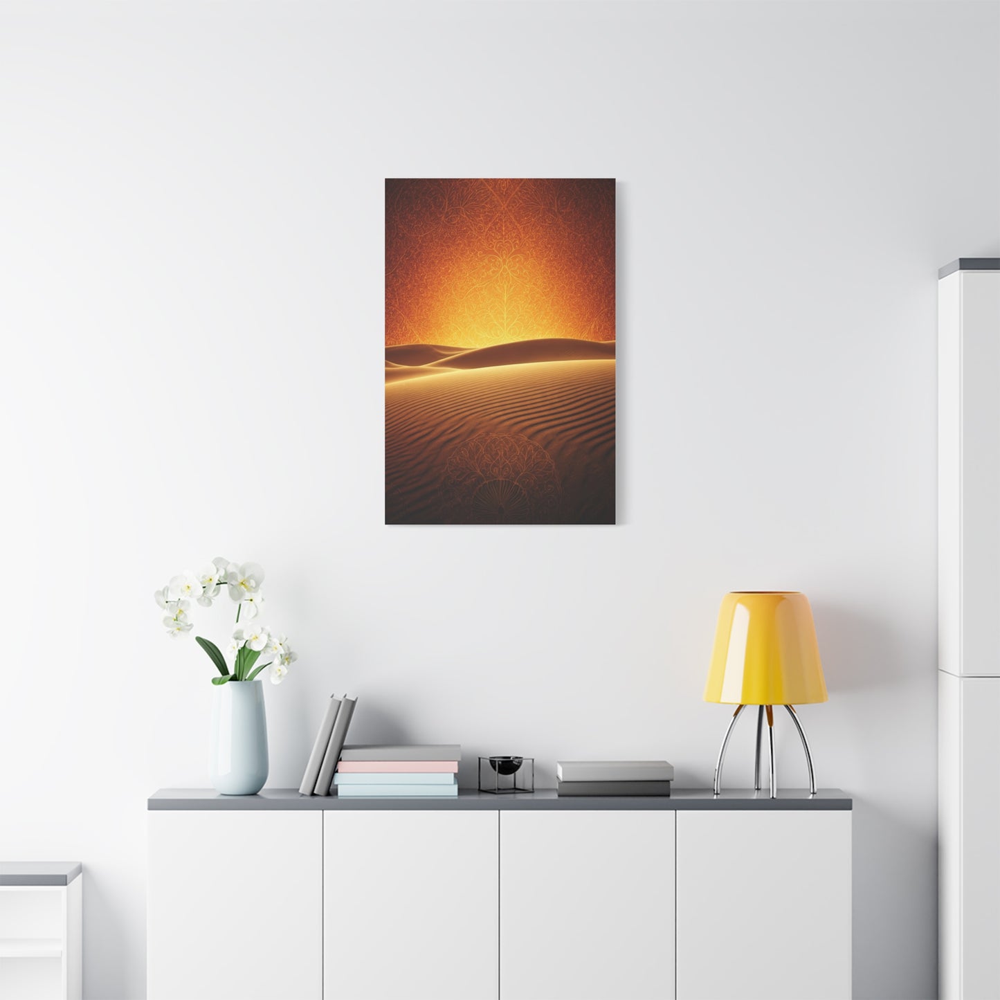 Golden Desert Mandala Horizon Wall Art & Canvas Prints