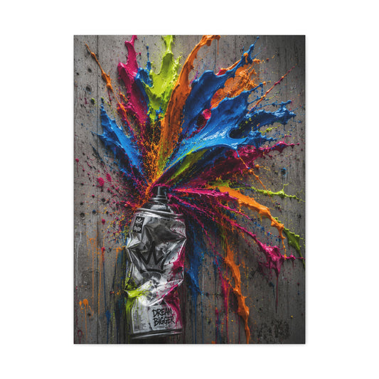 Exploding Spray Paint Creativity Street Wall Art & Canvas Print