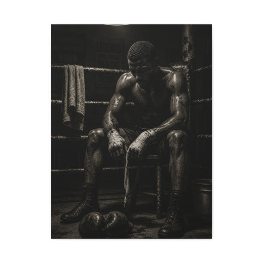 Monochrome Boxer Legacy Sports Wall Art & Canvas Print