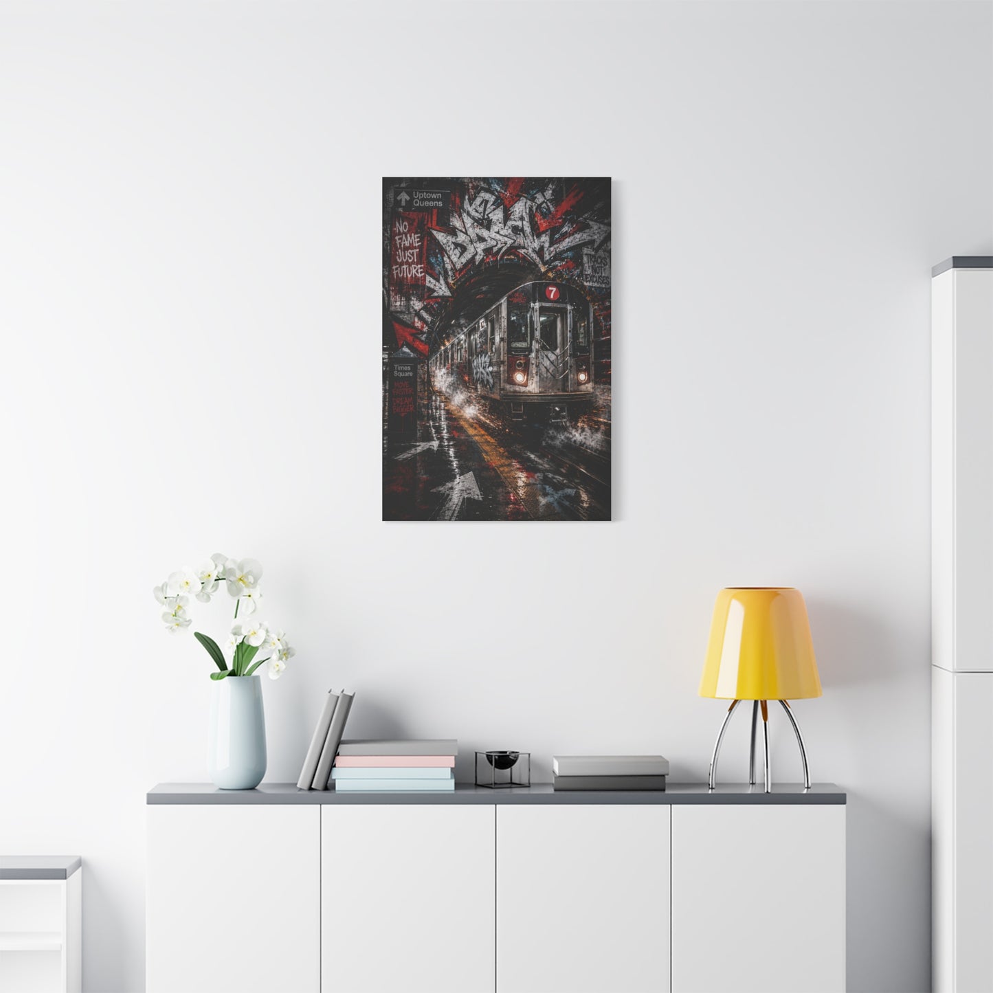 Graffiti Subway Train Chaos Street Wall Art & Canvas Print