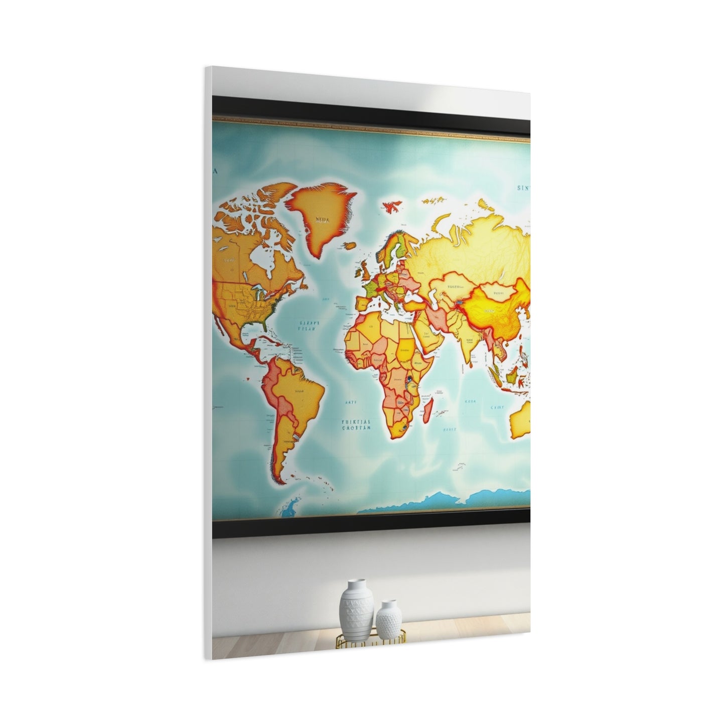 World Map Art Refined Canvas Wall Art & Canvas Print