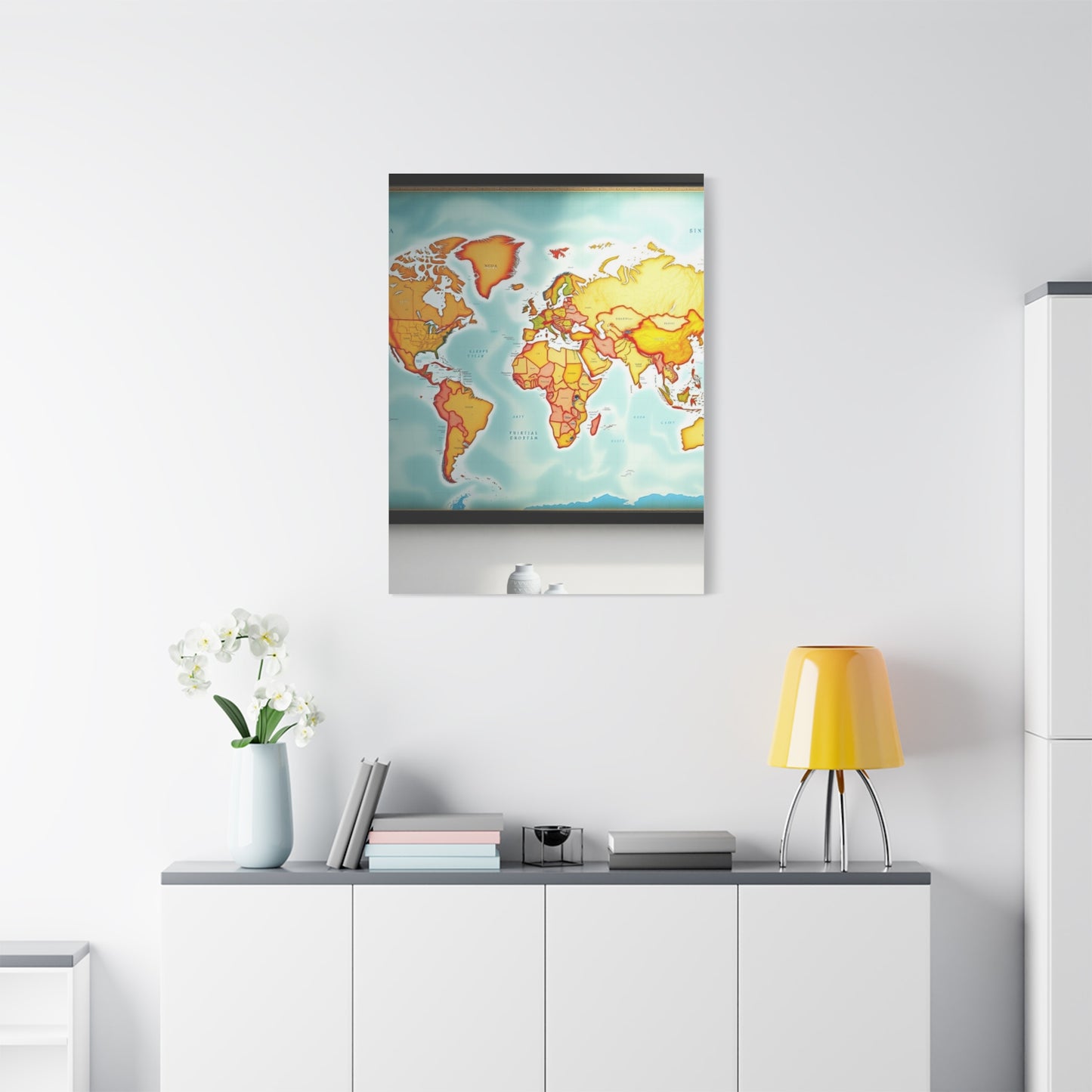 World Map Art Refined Canvas Wall Art & Canvas Print