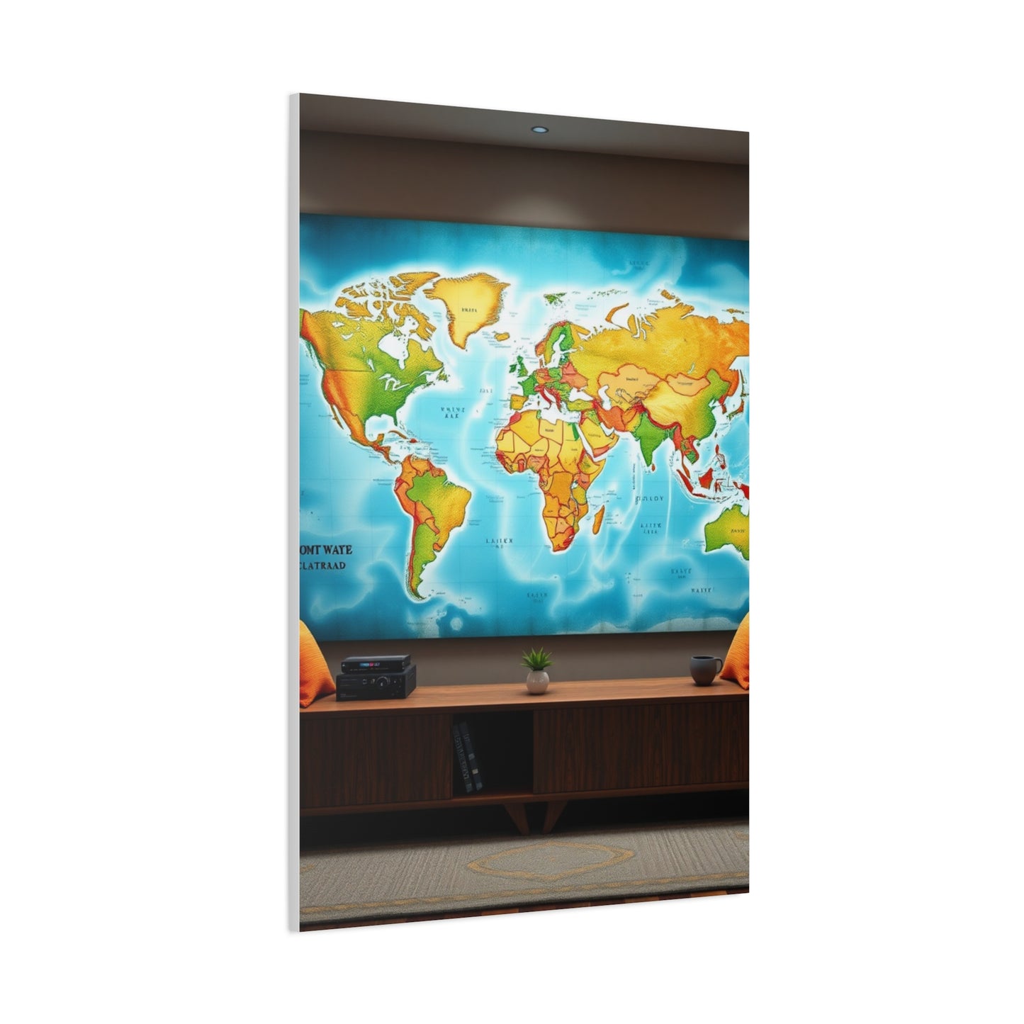 World Map Art Supreme Gallery Wall Art & Canvas Print