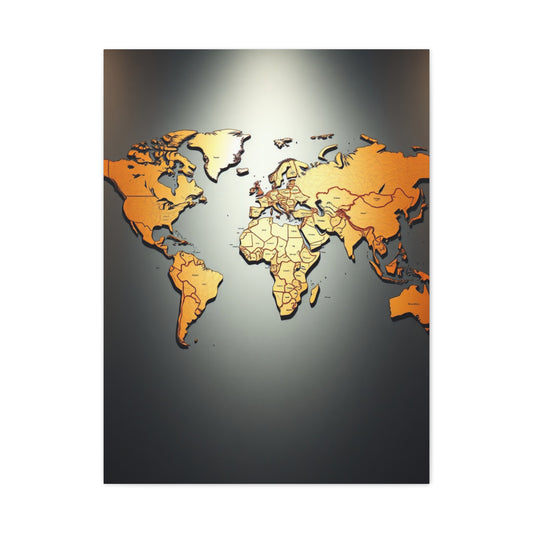 World Map Art Supreme Gallery Wall Art & Canvas Print