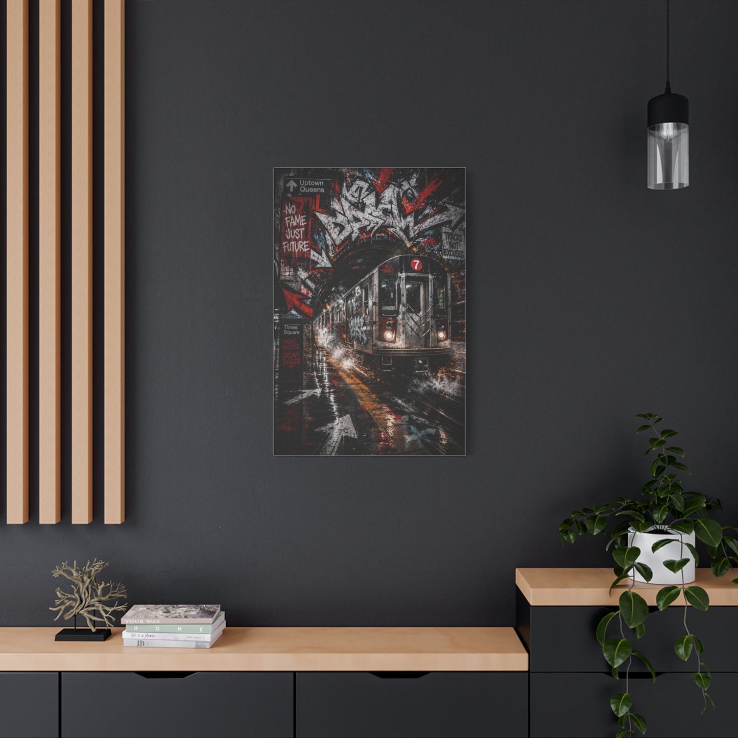 Graffiti Subway Train Chaos Street Wall Art & Canvas Print