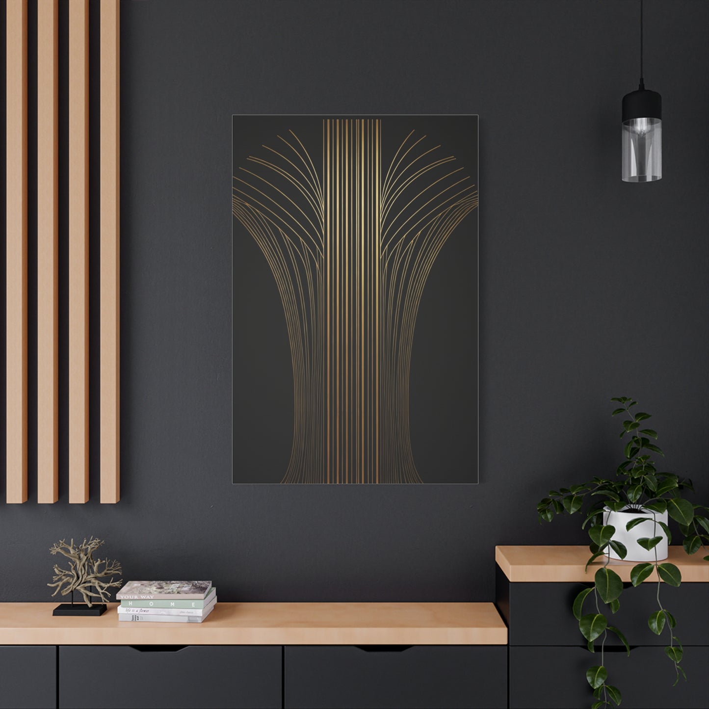 Golden Palm Rise Art Deco Wall Art & Canvas Prints