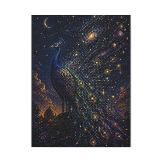 Celestial Peacock Constellation Wall Art & Canvas Print