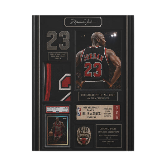 Michael Jordan Championship Memorabilia Sports Wall Art & Canvas Print