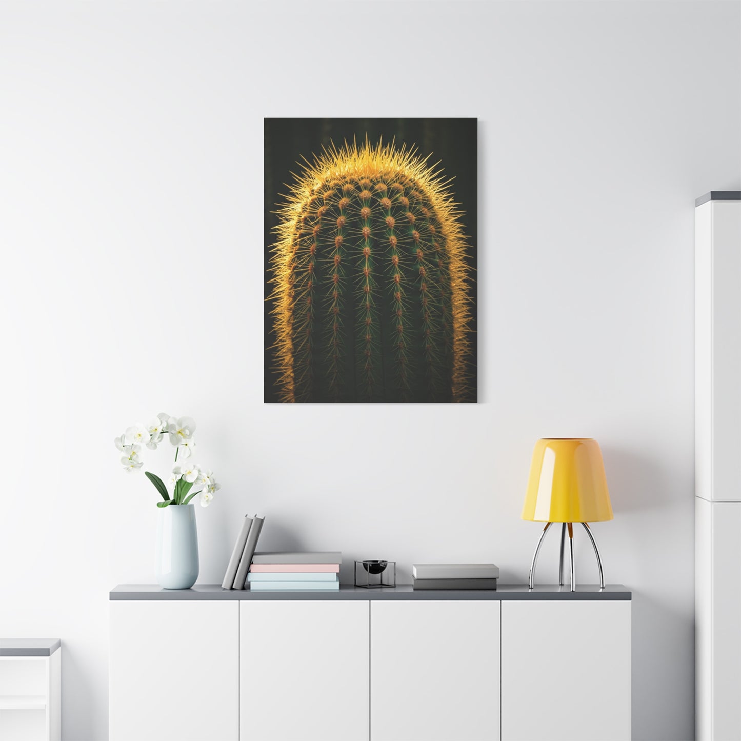 Radiant Barrel Cactus Glow Wall Art & Canvas Prints