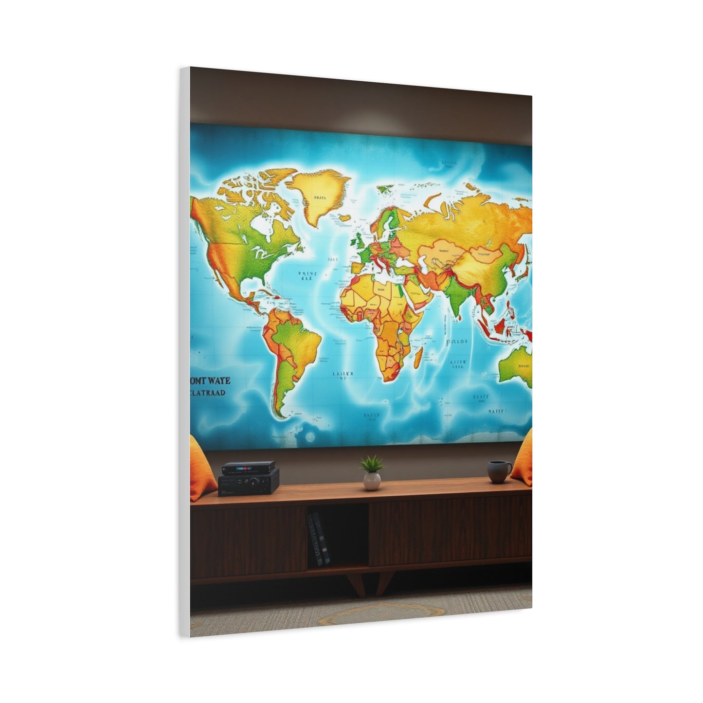 World Map Art Supreme Gallery Wall Art & Canvas Print