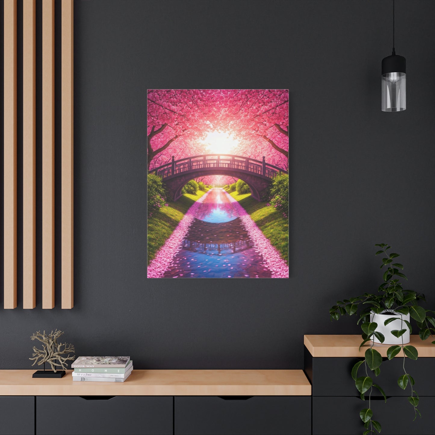 Sakura Bridge Reflection at Sunrise Wall Art & Canvas Prints