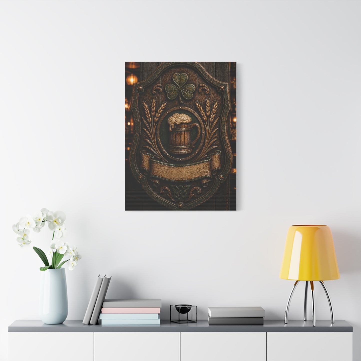 Irish Pub Heritage Crest Wall Art & Canvas Print