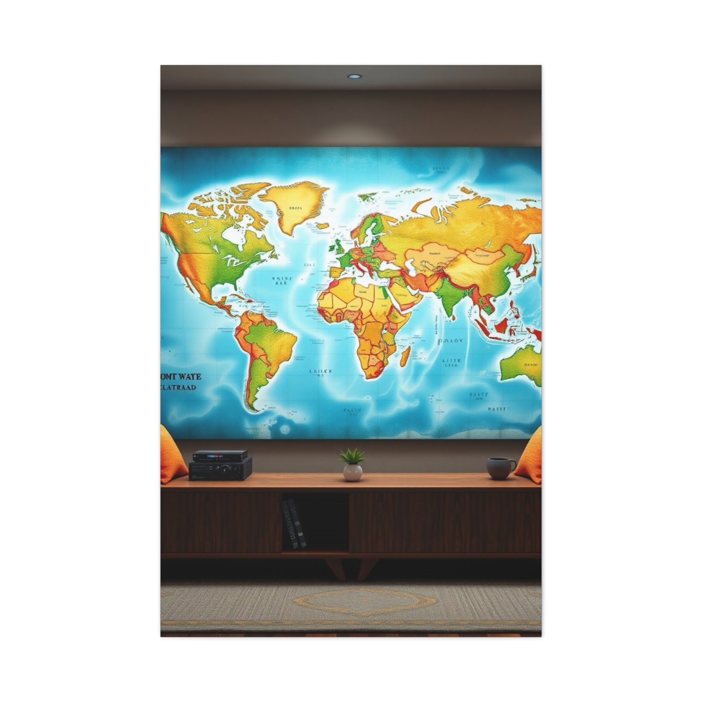World Map Art Supreme Gallery Wall Art & Canvas Print