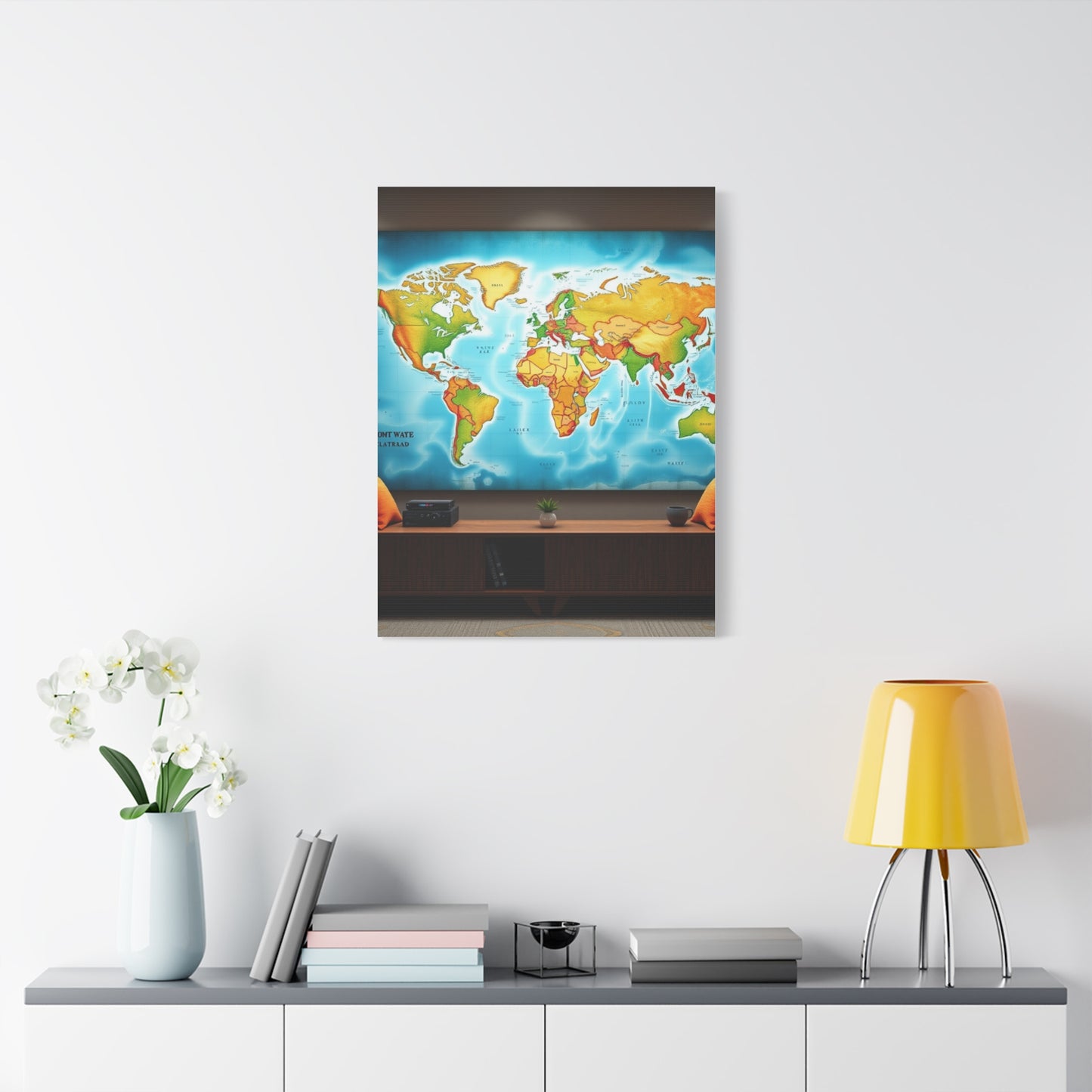 World Map Art Supreme Gallery Wall Art & Canvas Print
