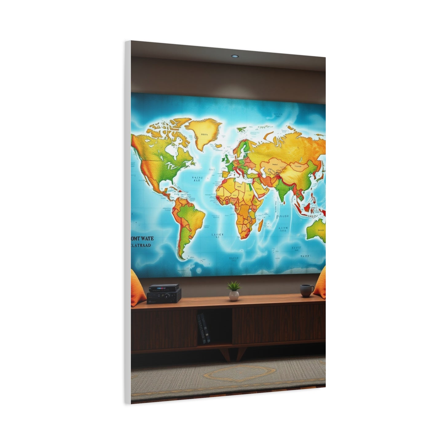 World Map Art Supreme Gallery Wall Art & Canvas Print