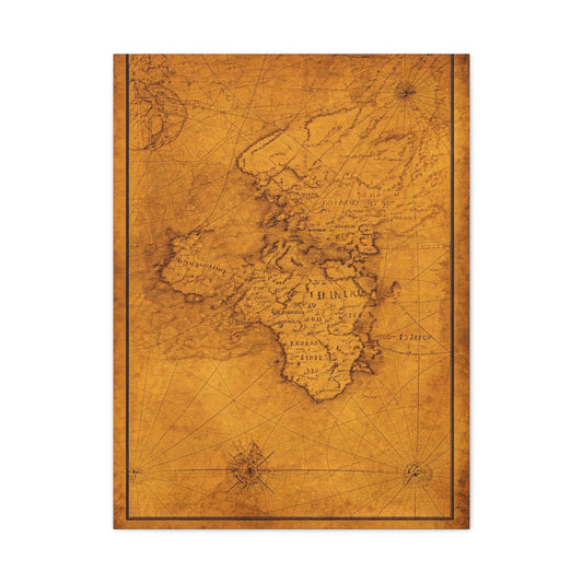 Vintage Africa Continent Map Wall Art & Canvas Prints