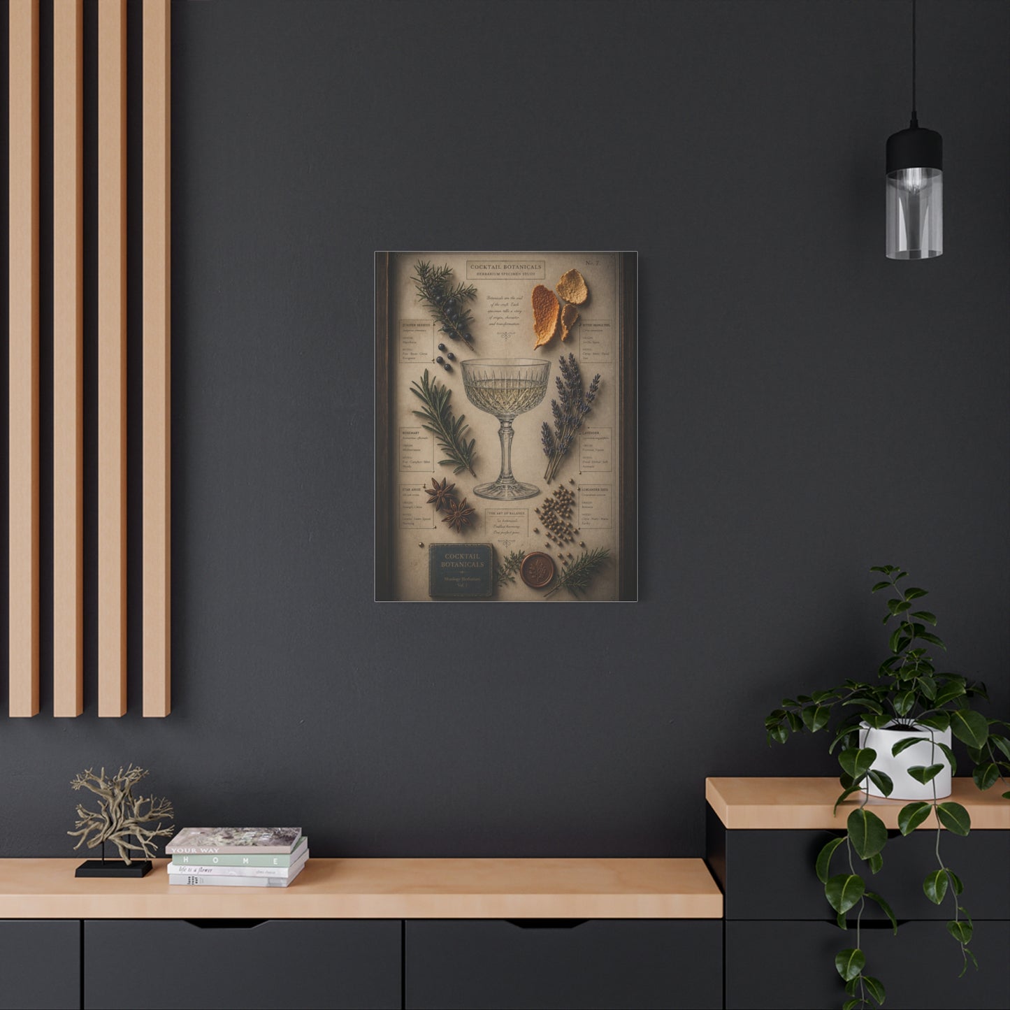 Cocktail Botanical Herbarium Study Wall Art & Canvas Print