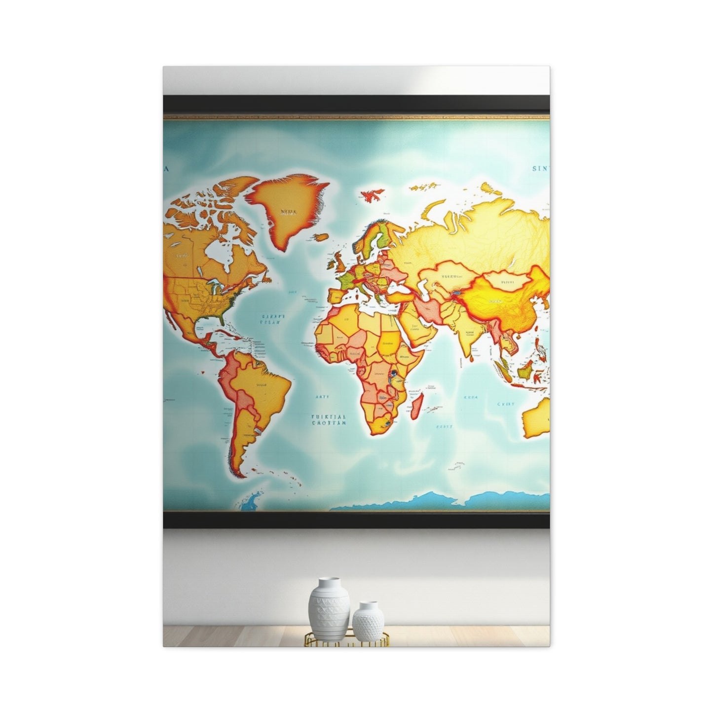 World Map Art Refined Canvas Wall Art & Canvas Print