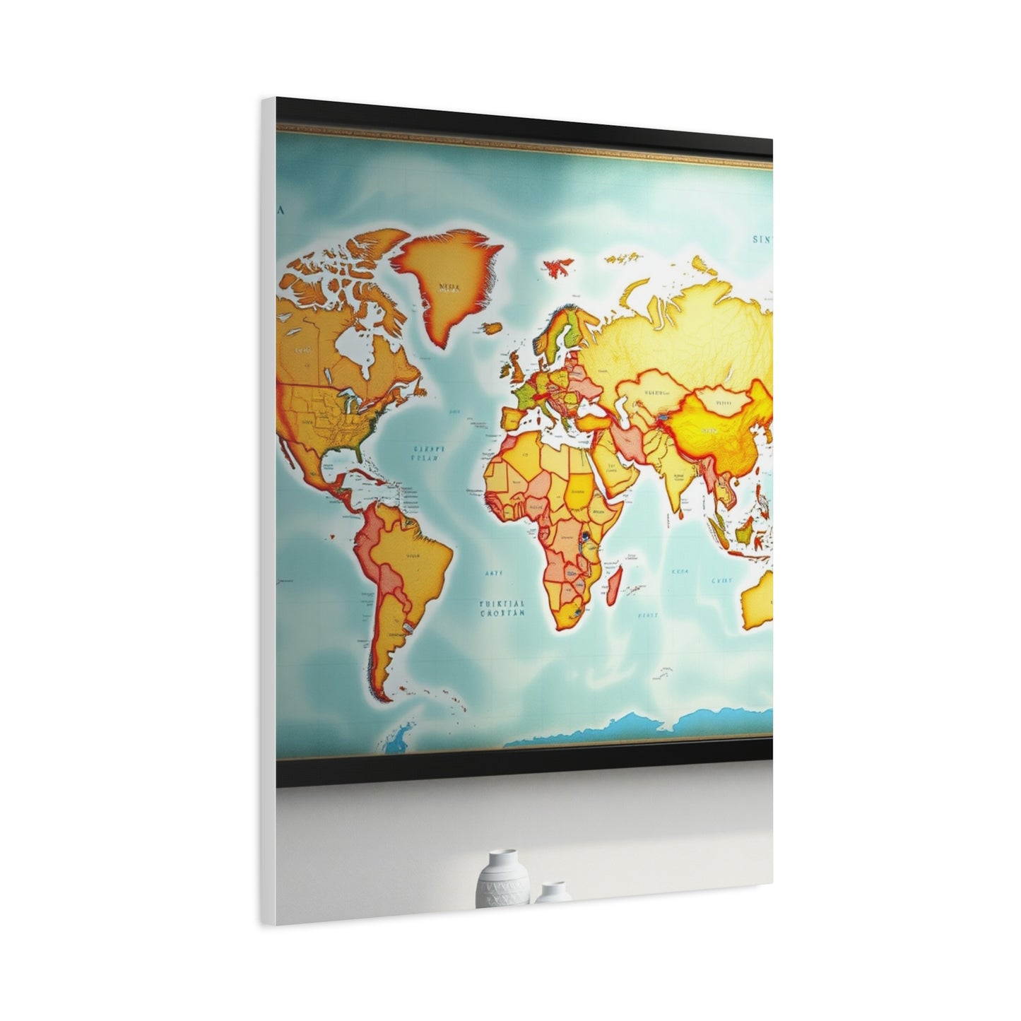 World Map Art Refined Canvas Wall Art & Canvas Print
