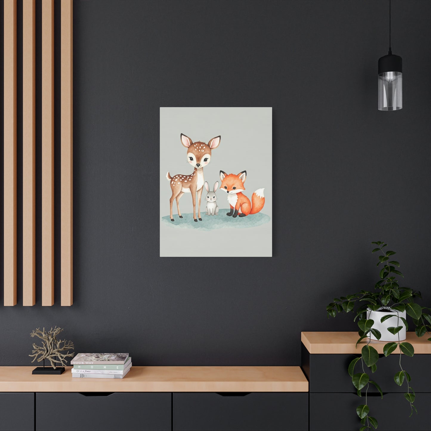 Woodland Friends Nursery Wall Art & Canvas Print